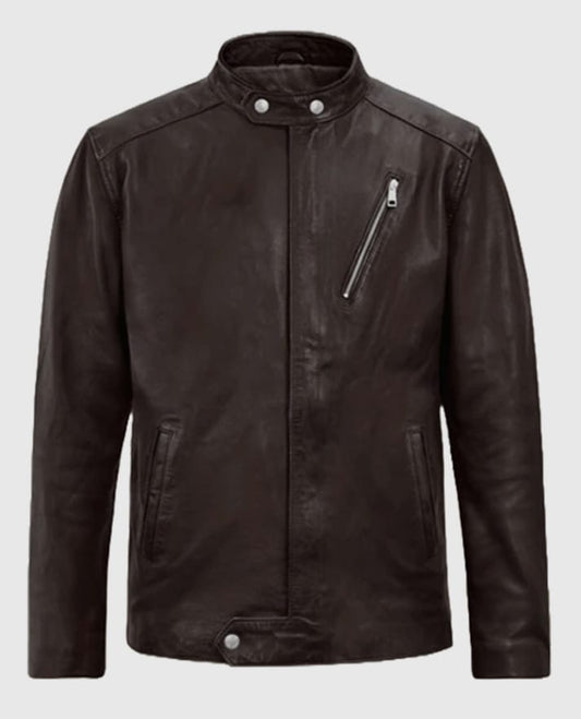 Men's Motorad Brown Biker Leather Jacket
