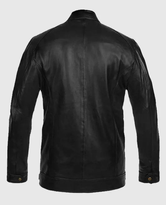 Men’s Motorcycle Black Leather Jacket