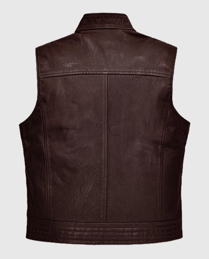 Men’s Road Shaper Dark Brown Leather Vest