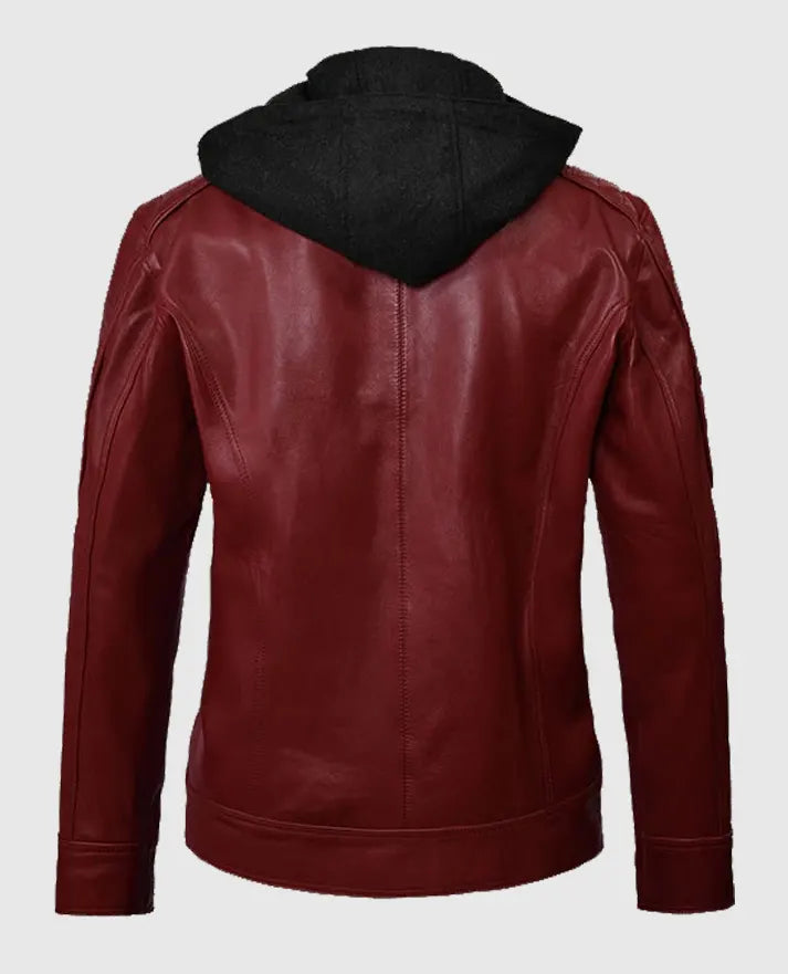 Men's Rodeo Hooded Leather Jacket - second image