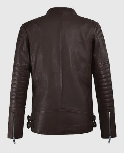 Men's Shotgun Brown Moto Leather Jacket
