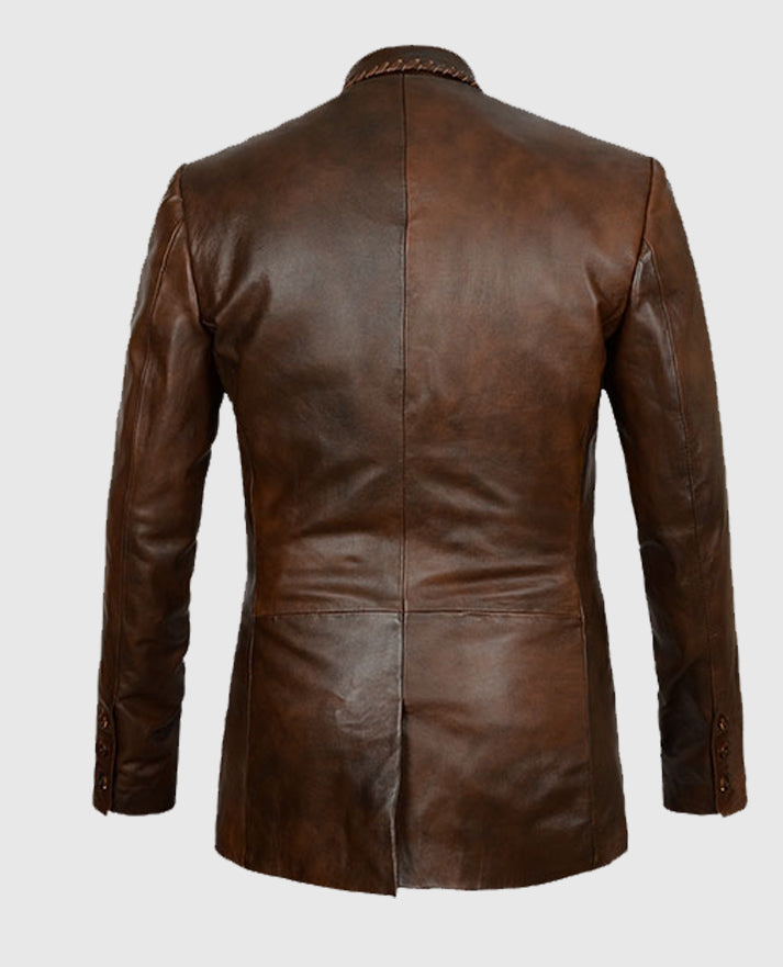 Men's Spanish Brown Medieval Leather Blazer