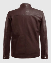 Men's Thunder Storm Burgundy Biker Leather Jacket