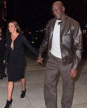 Michael Jordan Brown Leather Jacket