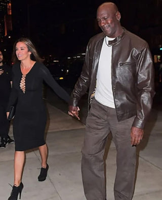 Michael Jordan Brown Leather Jacket