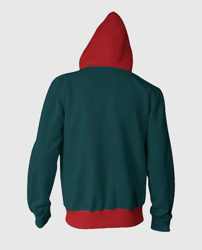 Miles Morales Spider Verse Green Hoodie