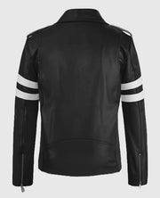  Monza Black Biker Leather Jacket