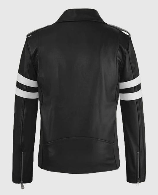  Monza Black Biker Leather Jacket
