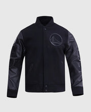 NBA Golden State Warriors Black Varsity Jacket