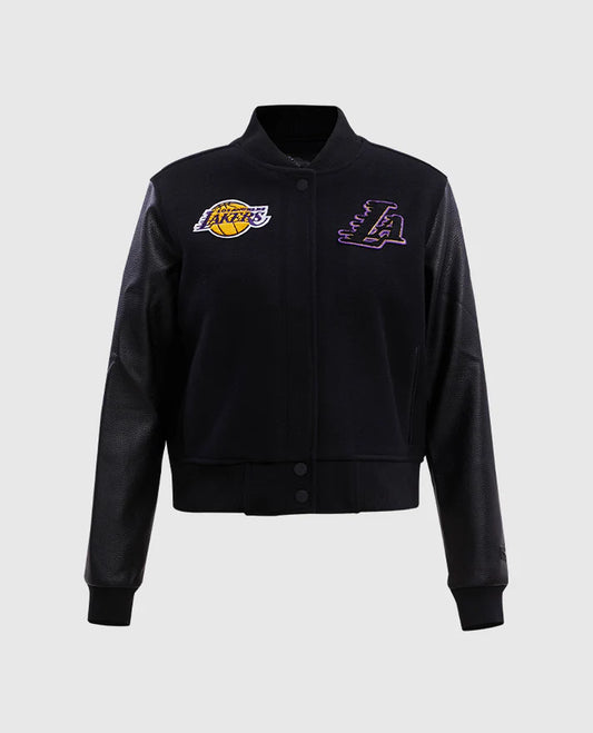 NBA Los Angeles Lakers Black Varsity Jacket