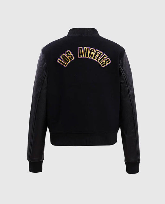 NBA Los Angeles Lakers Women's Black Varsity Jacket