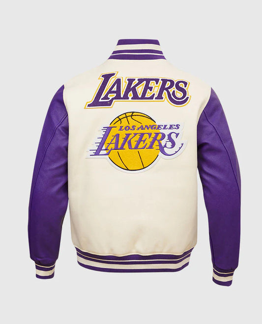 NBA Los Angeles Lakers Women's Purple-White Varsity Jacket
