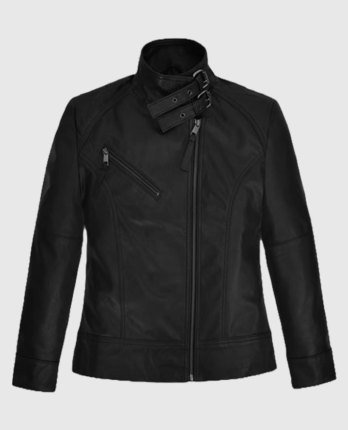 Natalie Portman Black Leather Jacket