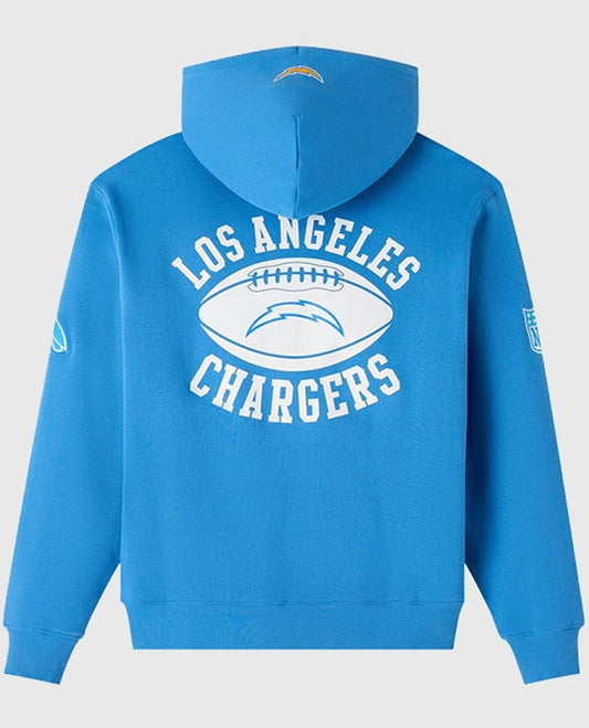 OVO 2025 Los Angeles Chargers Waffle Lined Blue Hoodie