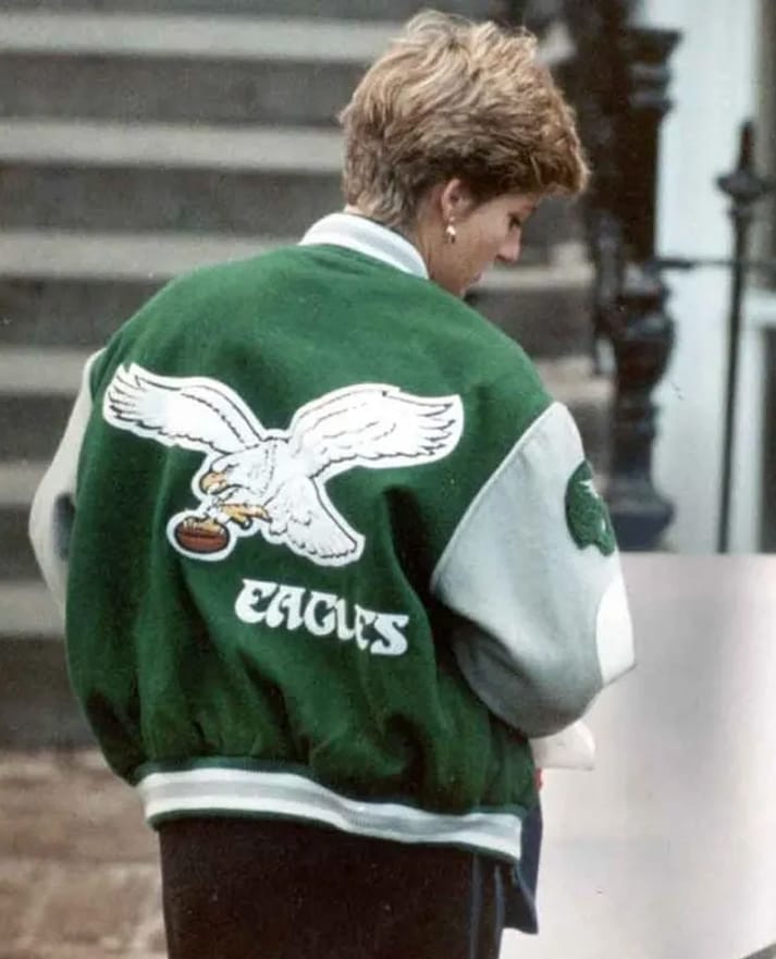 Princess Diana Philadelphia Eagles Varsity Jacket
