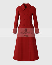 Princess Kate Middleton Red Wool Coat