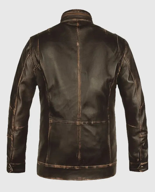 Retro Brown Leather Jacket