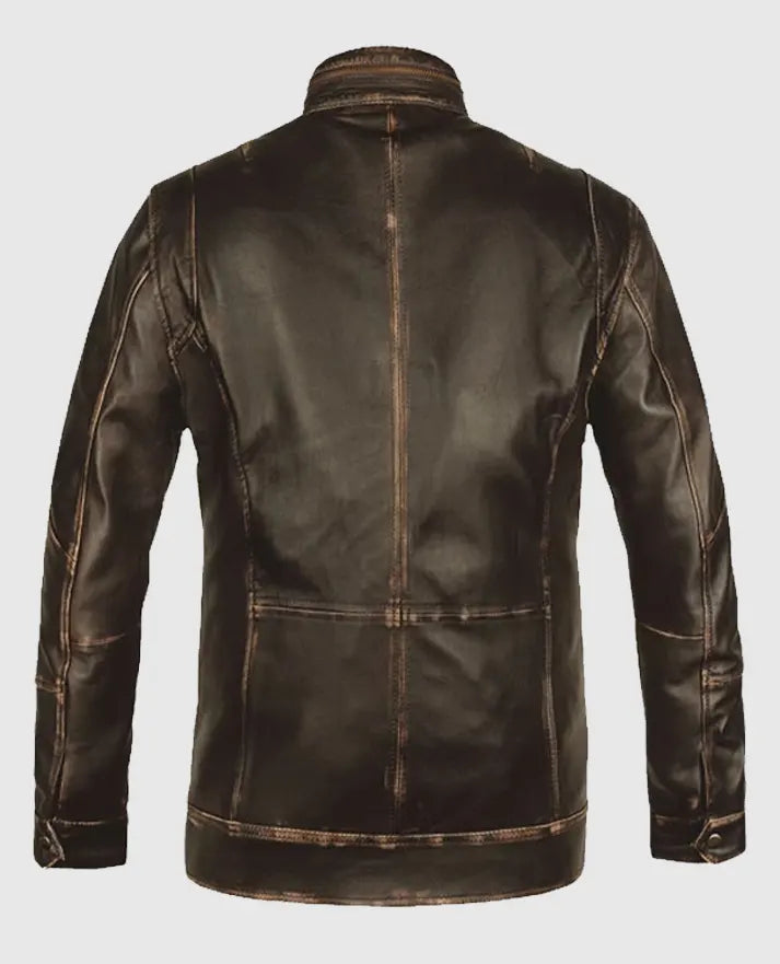 Men's Retro Leather Jacket - second image
