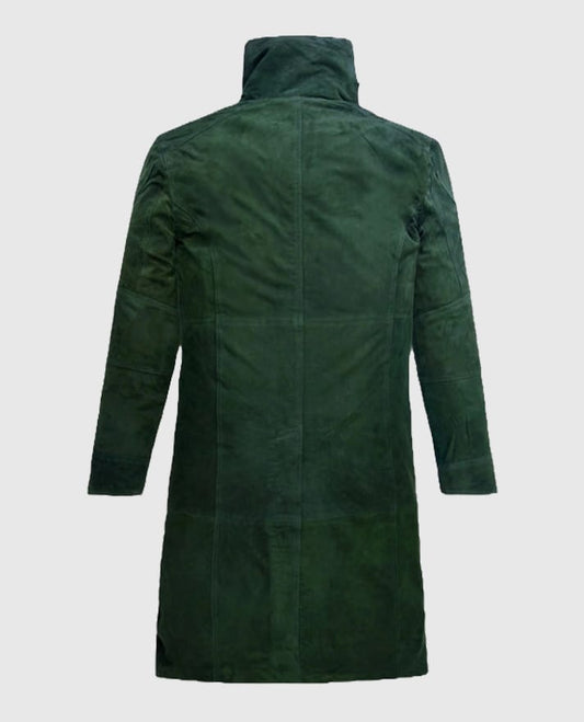   Ryan Gosling Blade Runner 2049 Green Suede Long Coat