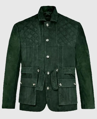 Safari Forest Suede Leather Blazer