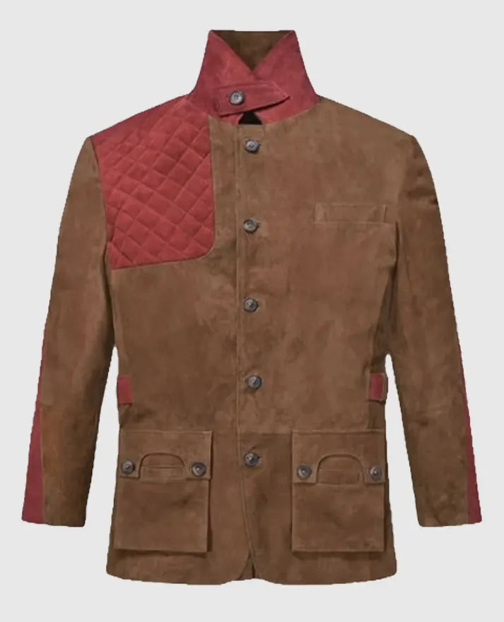 Safari Hickory Suede Leather Blazer