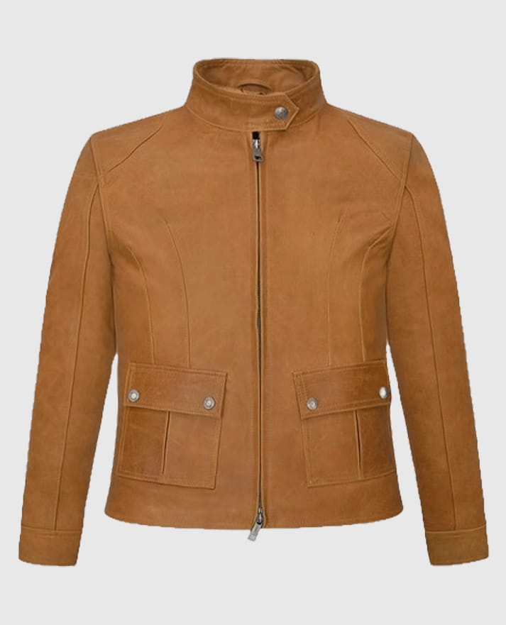 Scarlett Johansson The Avengers Brown Leather Jacket