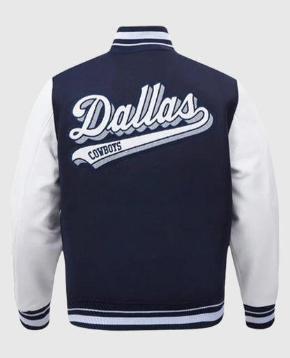 Script Tail Dallas Cowboys Classic Rib Varsity Jacket