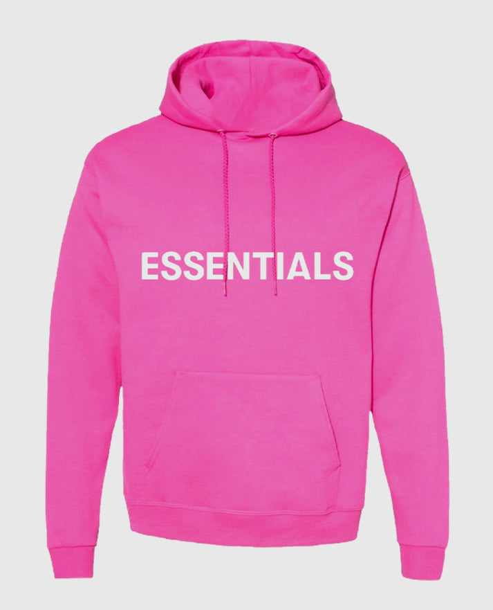 Shocking Pink Essentials Hoodie