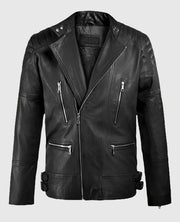 Shotgun Black Moto Leather Jacket