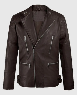 Shotgun Brown Moto Leather Jacket
