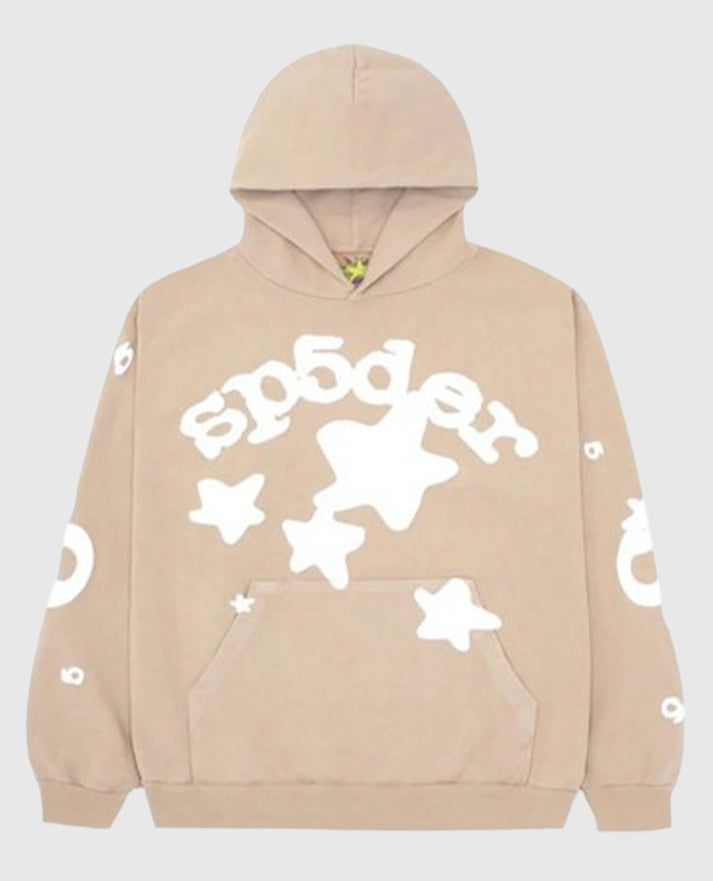 Sp5der Beluga Beige Hoodie