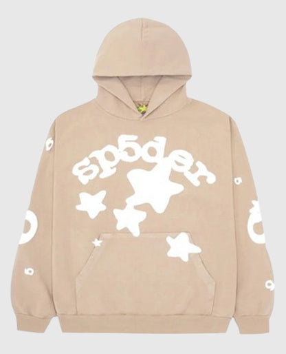 Sp5der Beluga Beige Hoodie