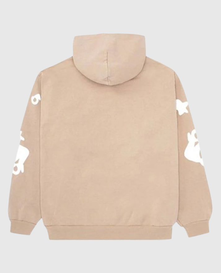 Sp5der Beluga Beige Hoodie Back View 