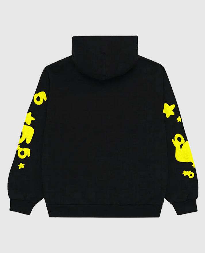 Sp5der Beluga Hoodie Black Back View