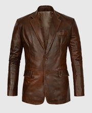 Spanish Brown Medieval Leather Blazer