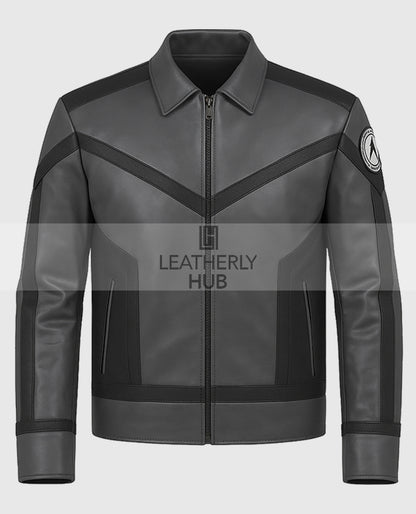 Star Trek Strange New Worlds Gray Leather Jacket