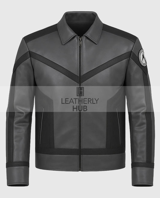 Star Trek Strange New Worlds Gray Leather Jacket