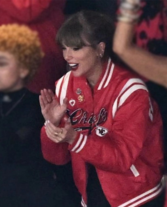 Taylor Swift Super Bowl LVIII Chiefs Jacket