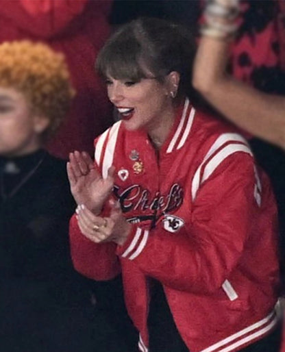 Taylor Swift Super Bowl LVIII Chiefs Jacket