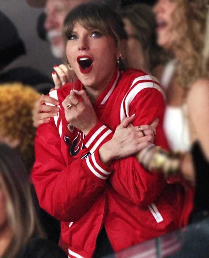 Taylor Swift Super Bowl LVIII Chiefs Jacket