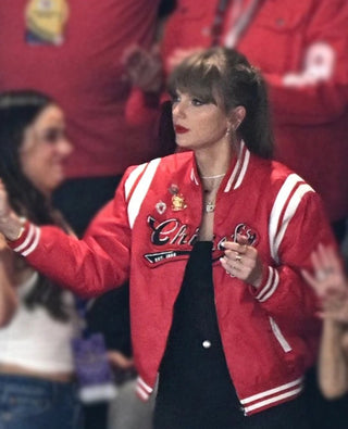 Taylor Swift Super Bowl LVIII Chiefs Jacket