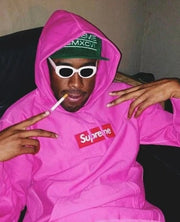 Supreme Box Logo Pink Pullover stylish Hoodie