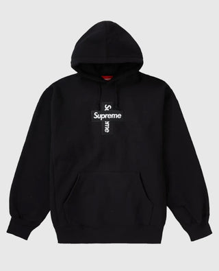 Supreme Cross Box Logo Black Hoodie