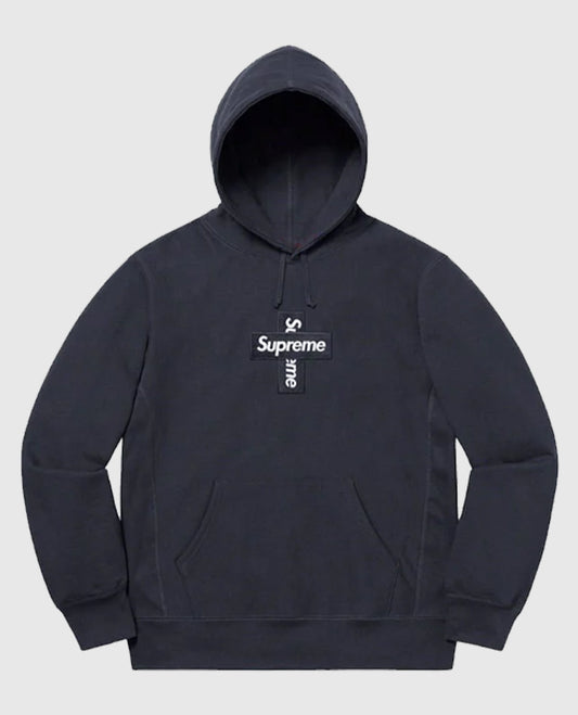 Supreme Cross Box Logo Hooded Sweatshirt