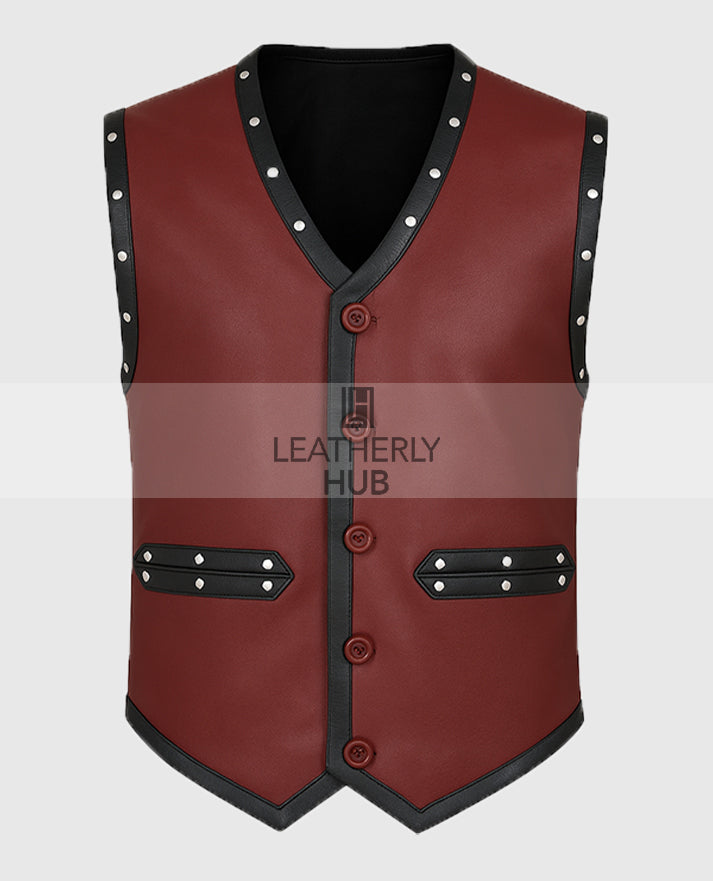 The Warriors Dark Brown Leather Vest