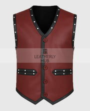 The Warriors Dark Brown Leather Vest