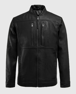 Thunder Storm Black Biker Leather Jacket