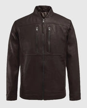 Thunder Storm Brown Biker Leather Jacket