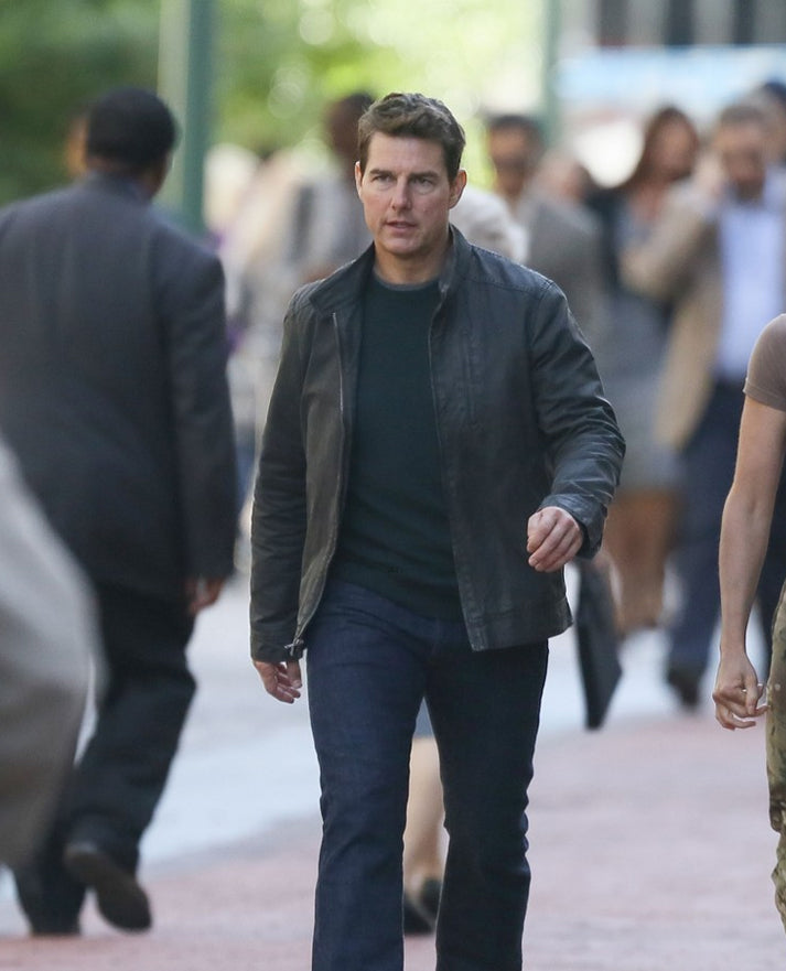 Tom Cruise Jack Reacher Never Go Back Black Leather Jacket