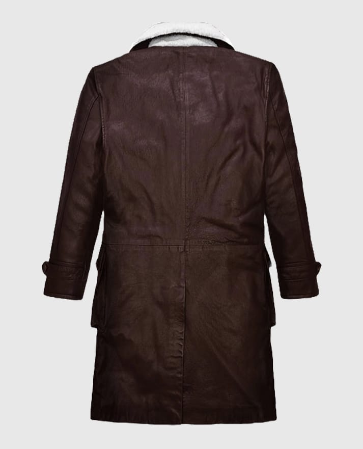 Thick Goat Brown Washed and Wax Tom Hardy Trench Coat - second image